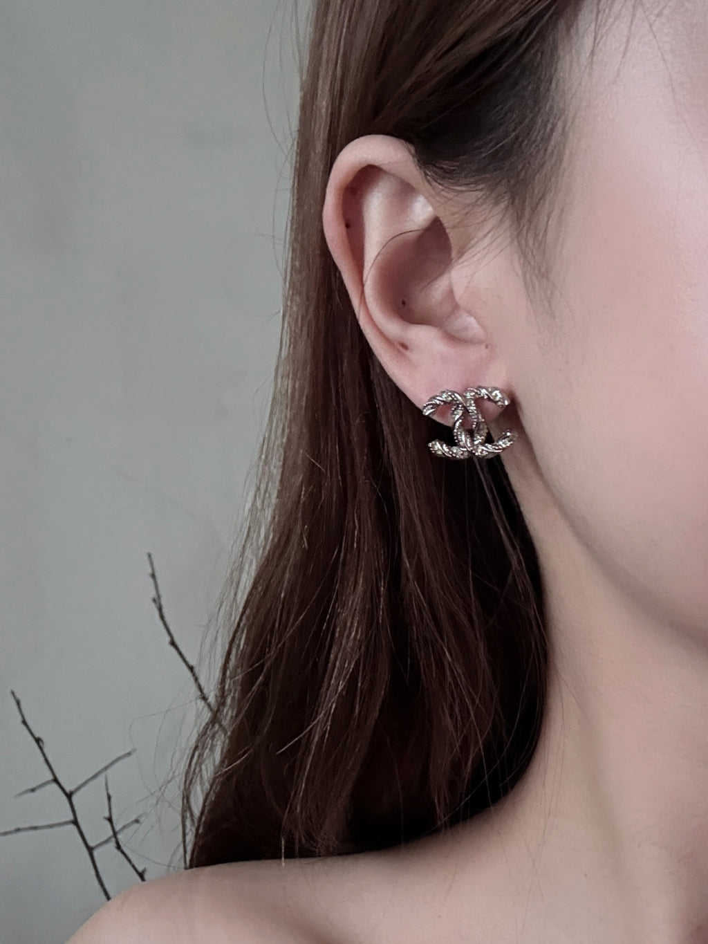 Chanel Silver Crystal Heritage