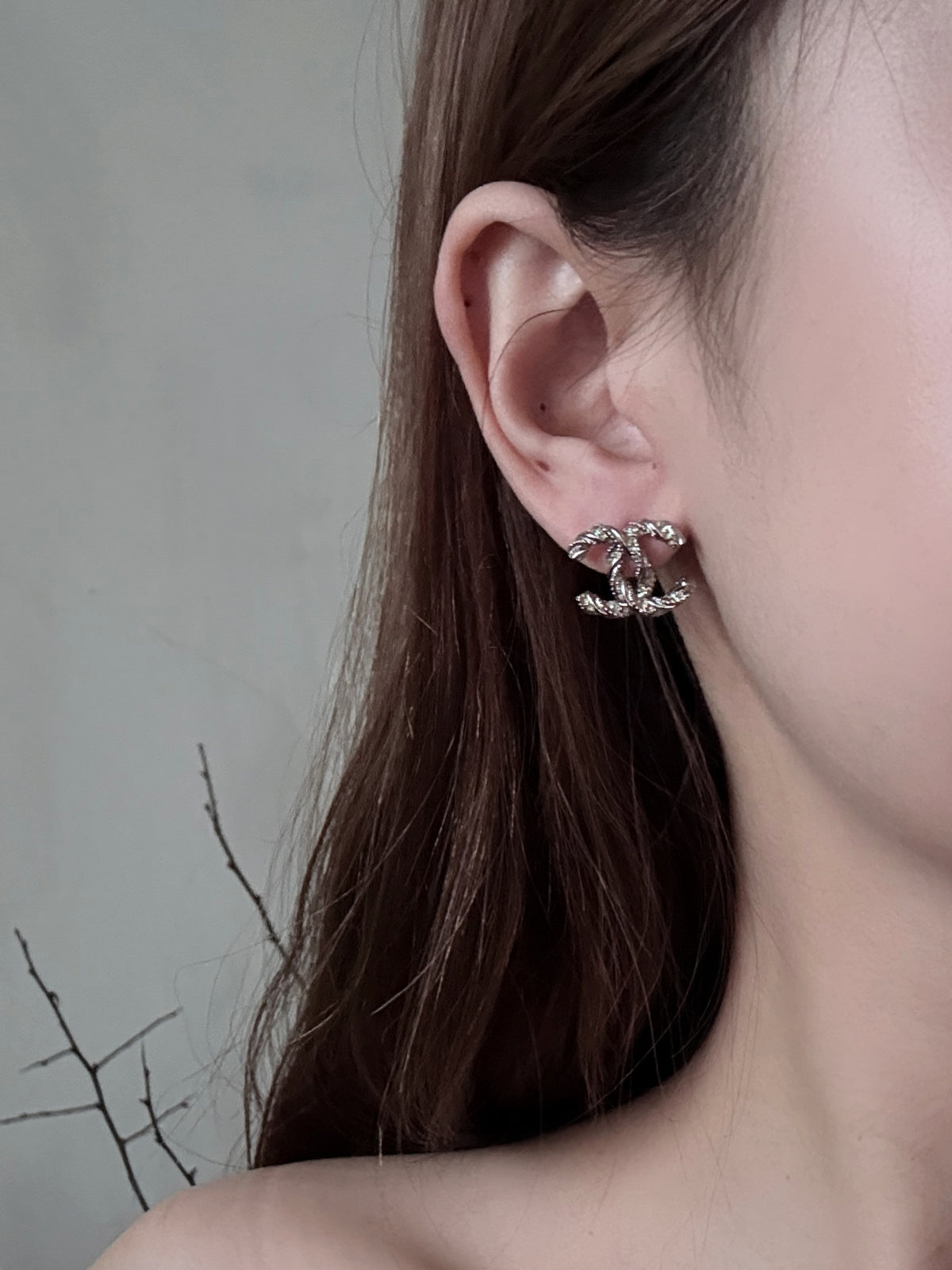 Chanel Silver Crystal Heritage