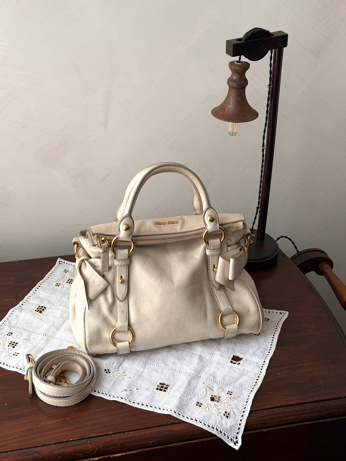 MiuMiu Ivory Bow