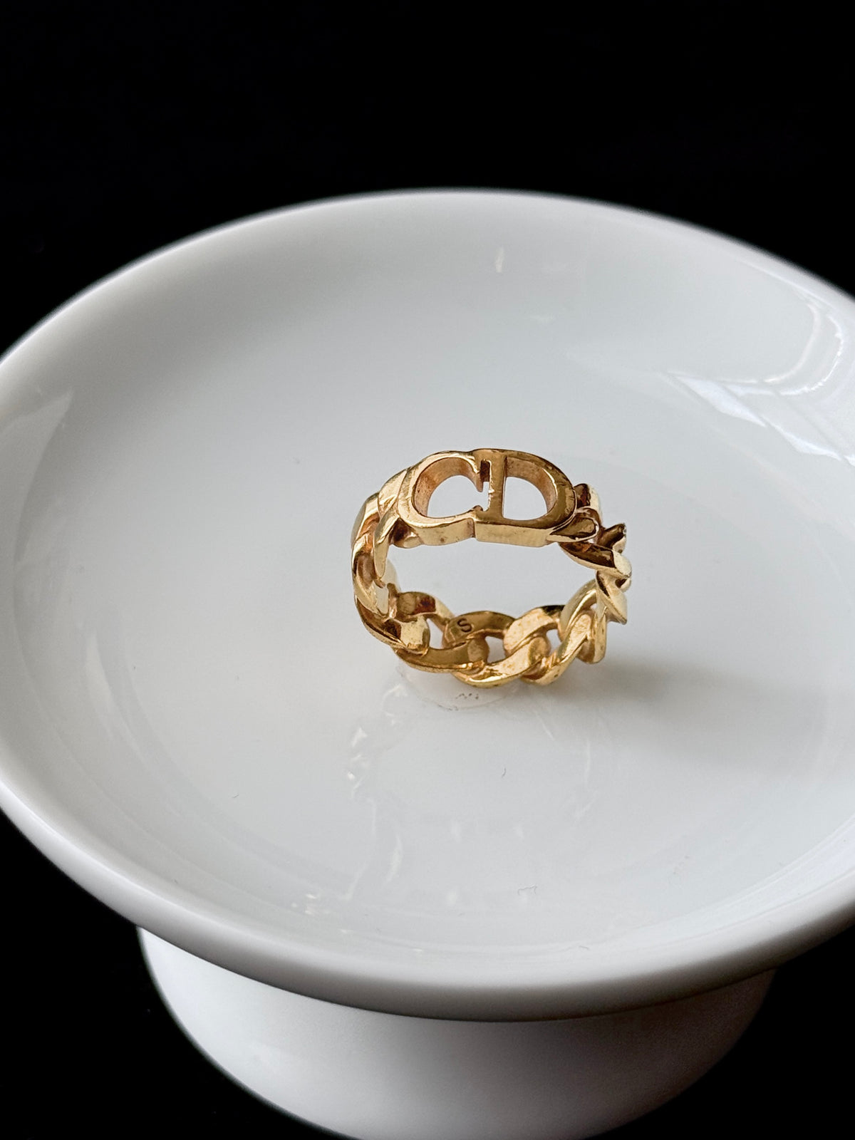 Dior Chaîne Dorée Bague - US 5.5