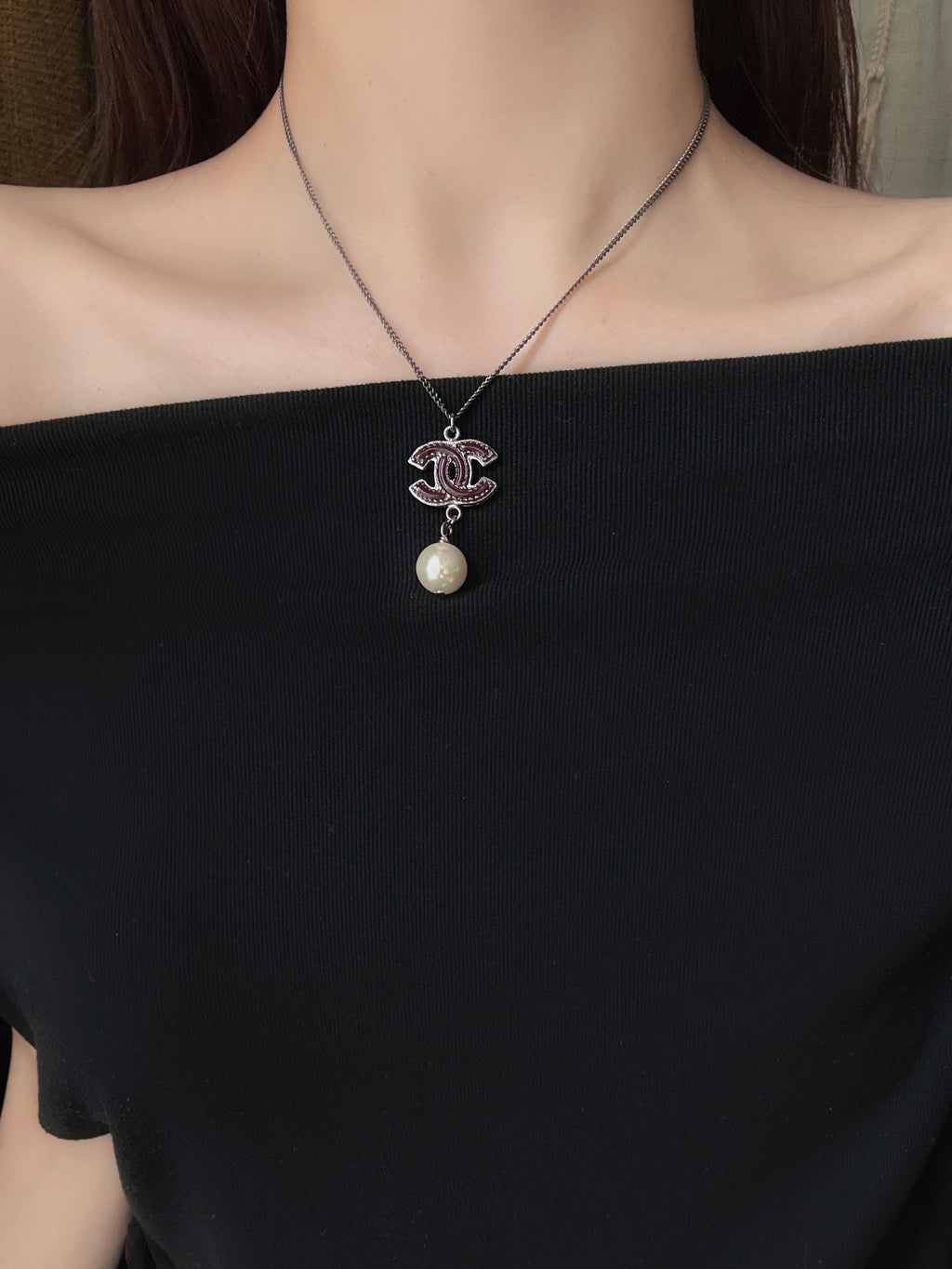 Chanel Burgundy Pearl