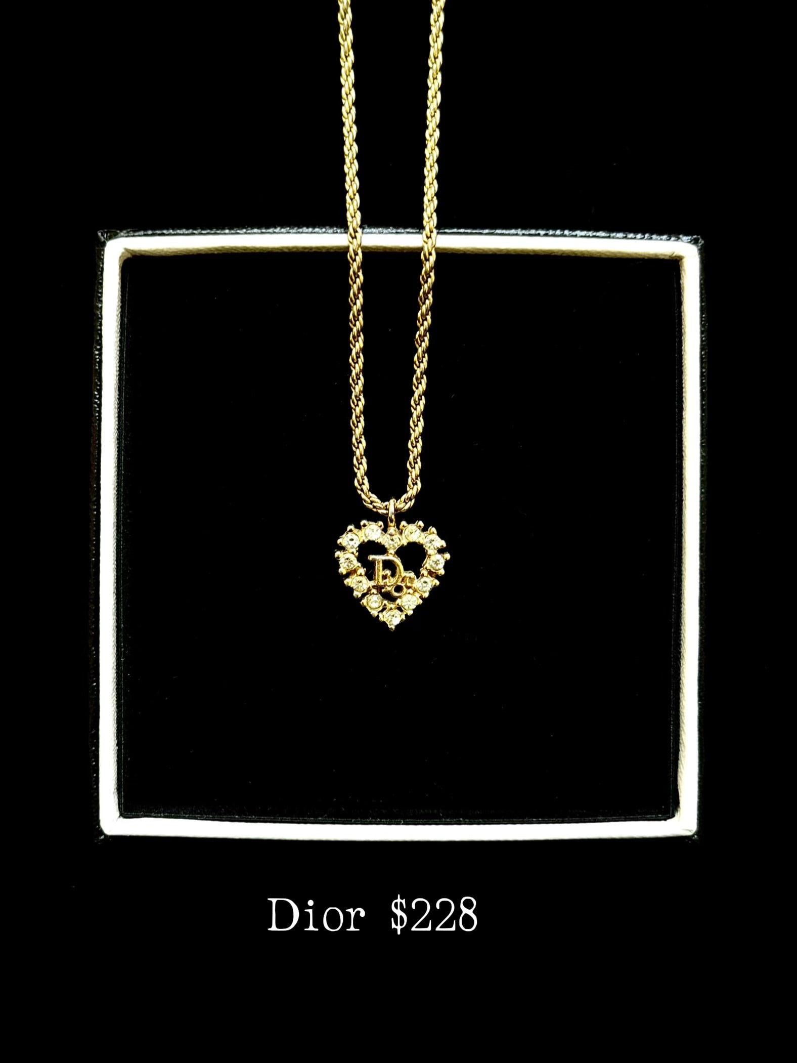 Dior Heart Crystal Pendant