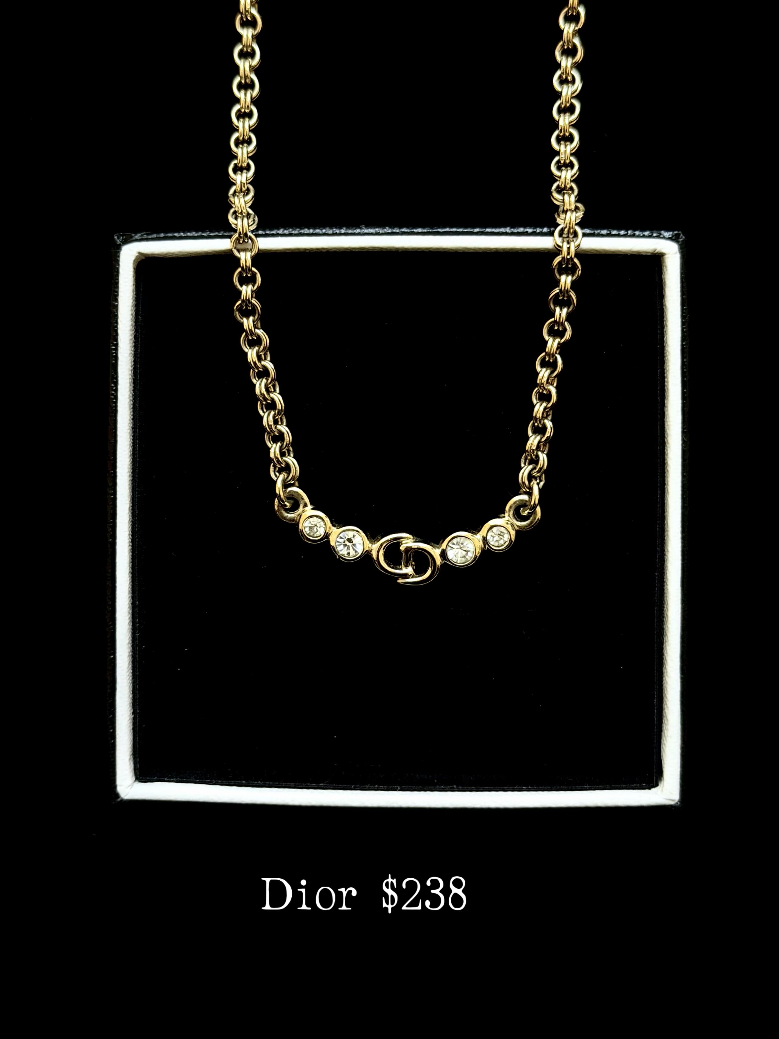 Dior Crystal Link Necklace