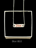 Dior Logo Bar Necklace