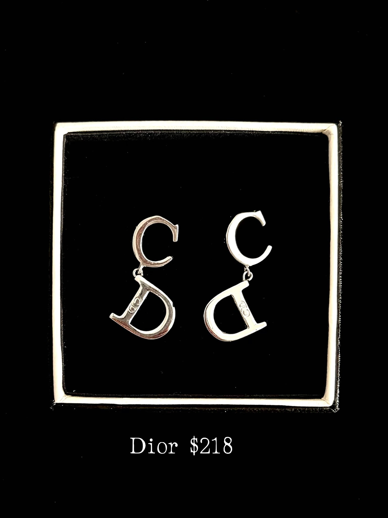 Dior Logo Drop Earrings