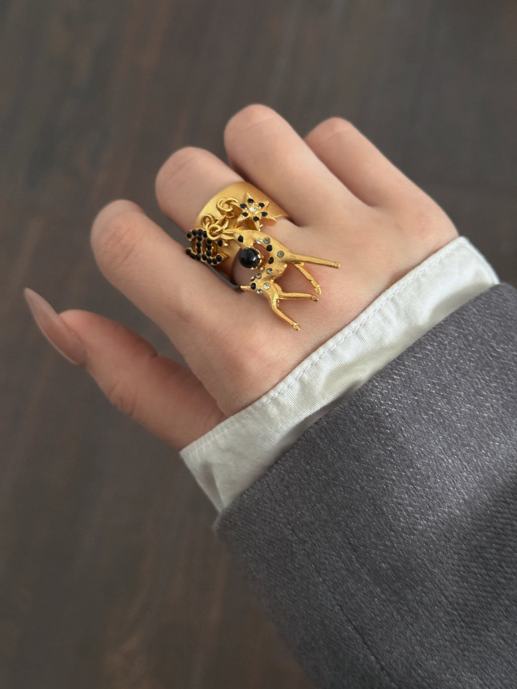 Chanel Faon Bijou Bague - US 6.5