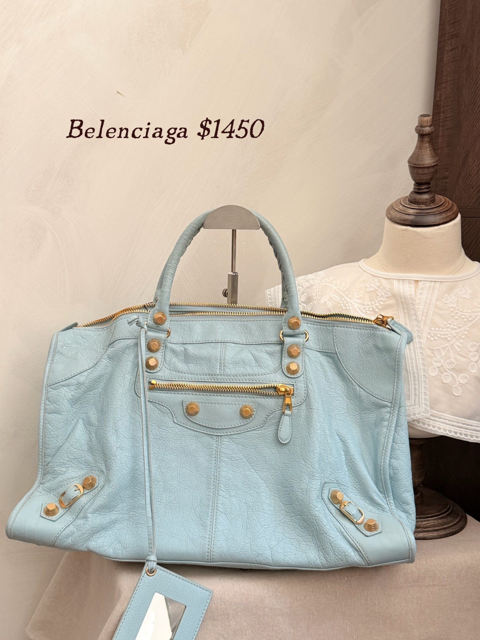 Balenciaga Blue Macaron Bag