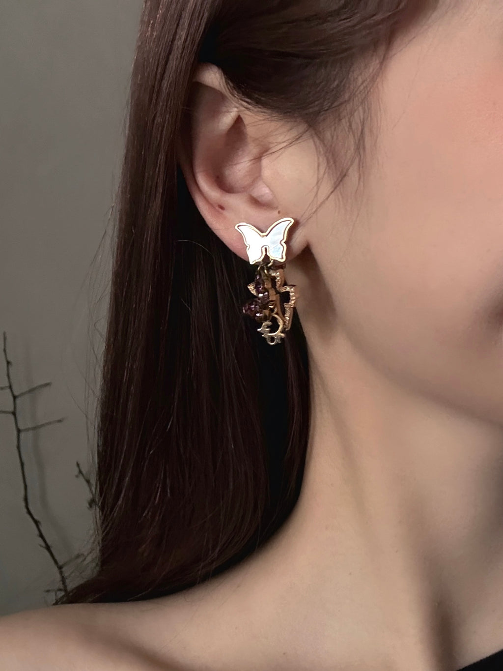 Dior Rose Butterfly Cascade - Clip