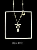 Dior Crystal Bow Necklace