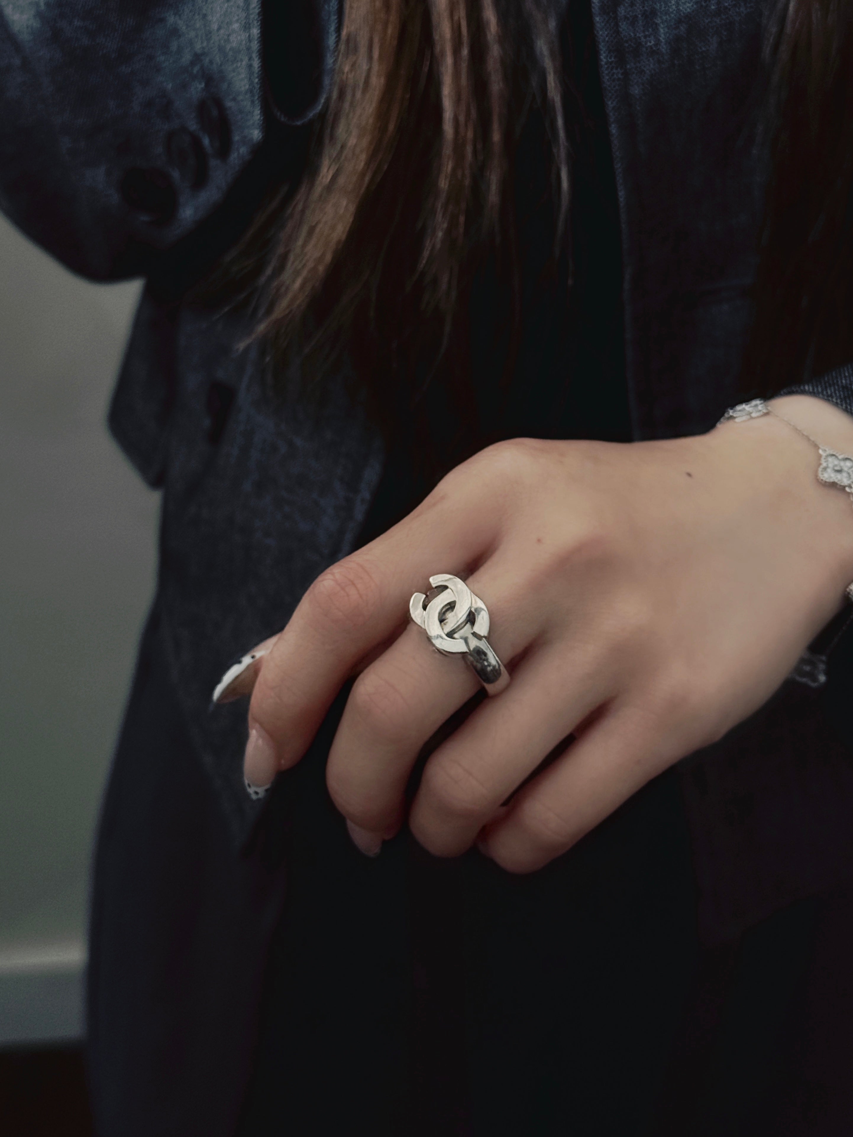Chanel Silver Emblem