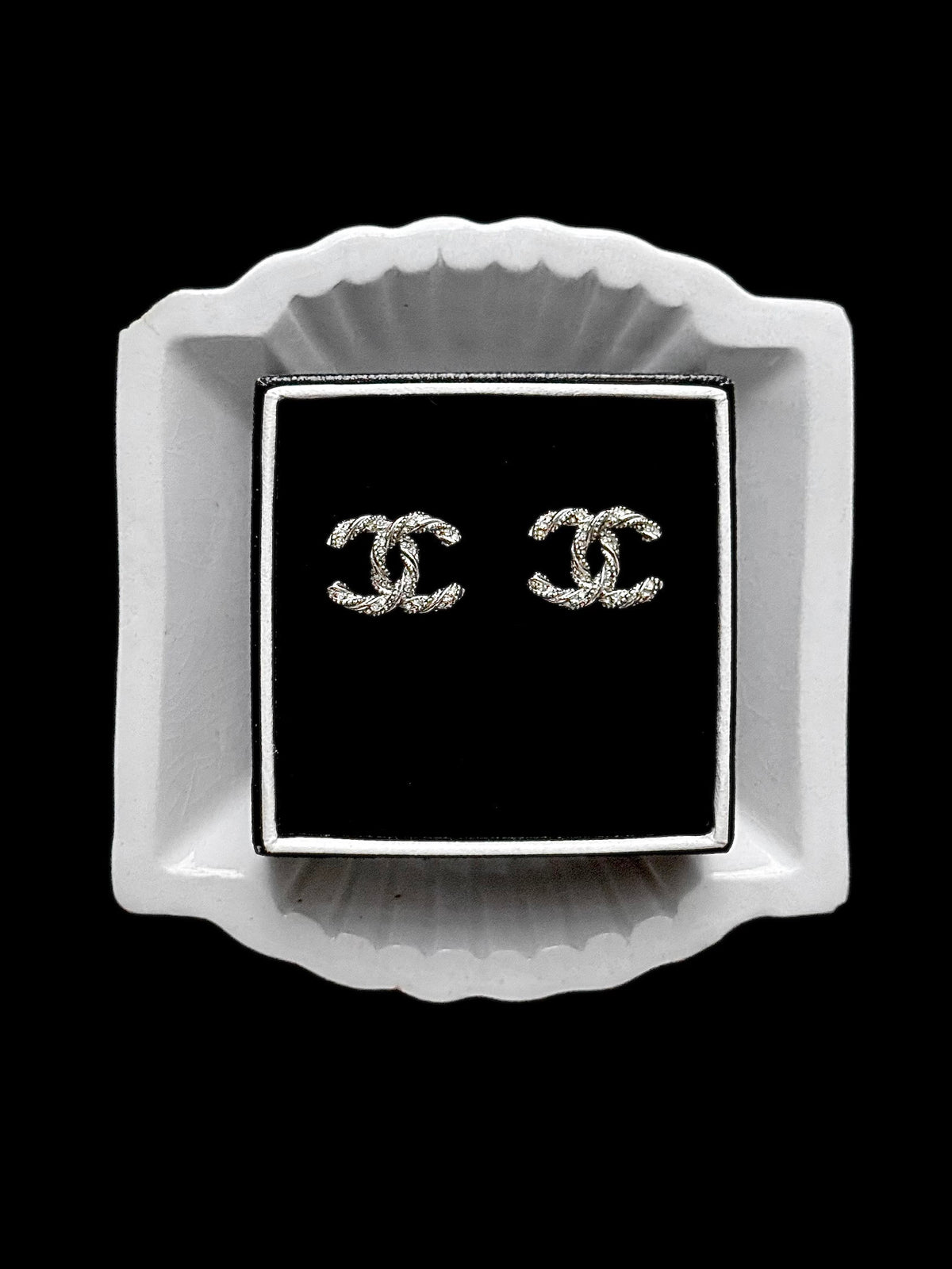 Chanel Silver Crystal Heritage