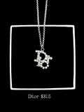 Dior Sparkling Initial Necklace