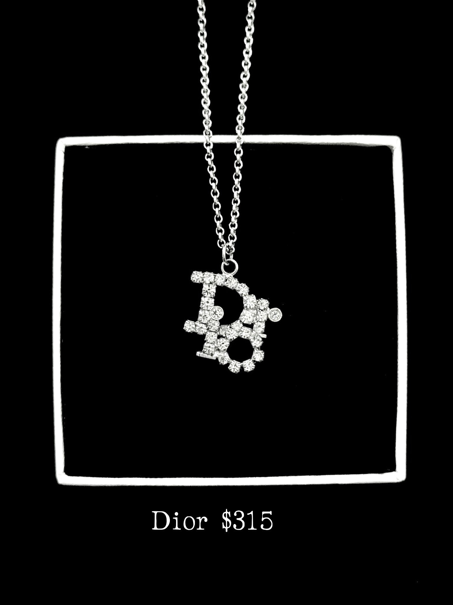 Dior Sparkling Initial Necklace