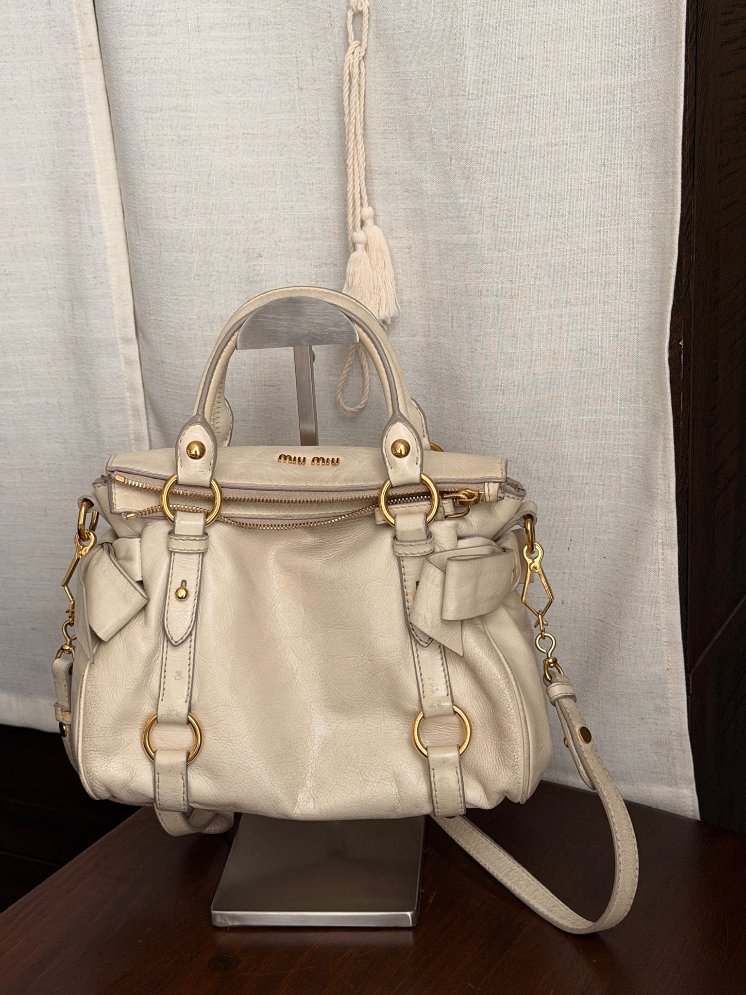 MiuMiu Ivory Bow
