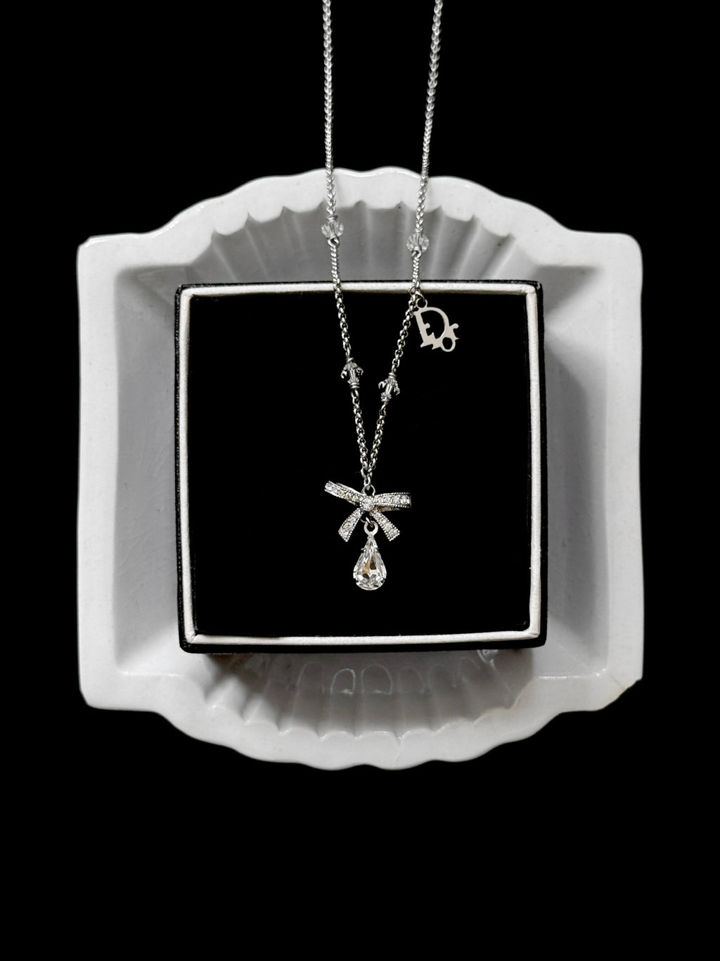 Dior Crystal Bow Pendant