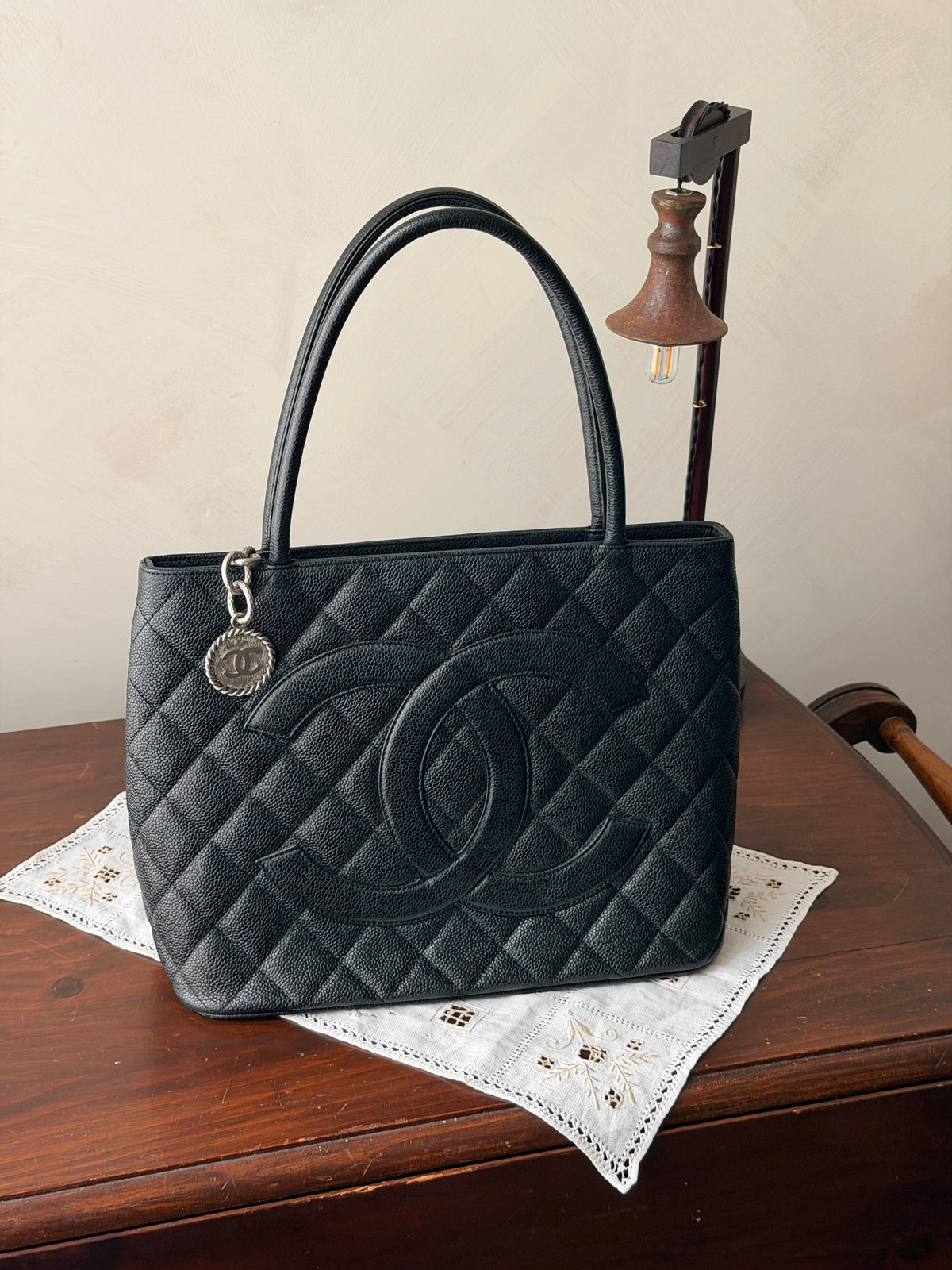 Chanel Noir Matelassé Cabas
