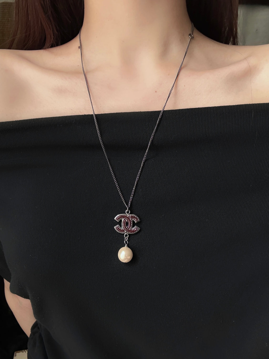 Chanel Burgundy Pearl