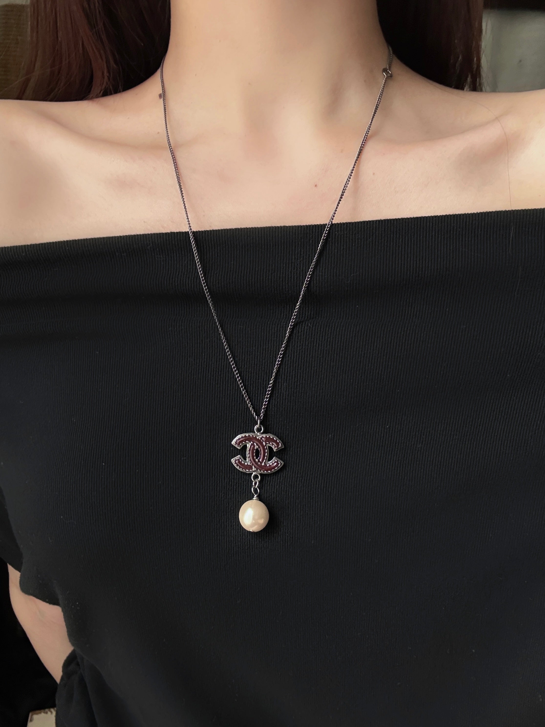Chanel Burgundy Pearl