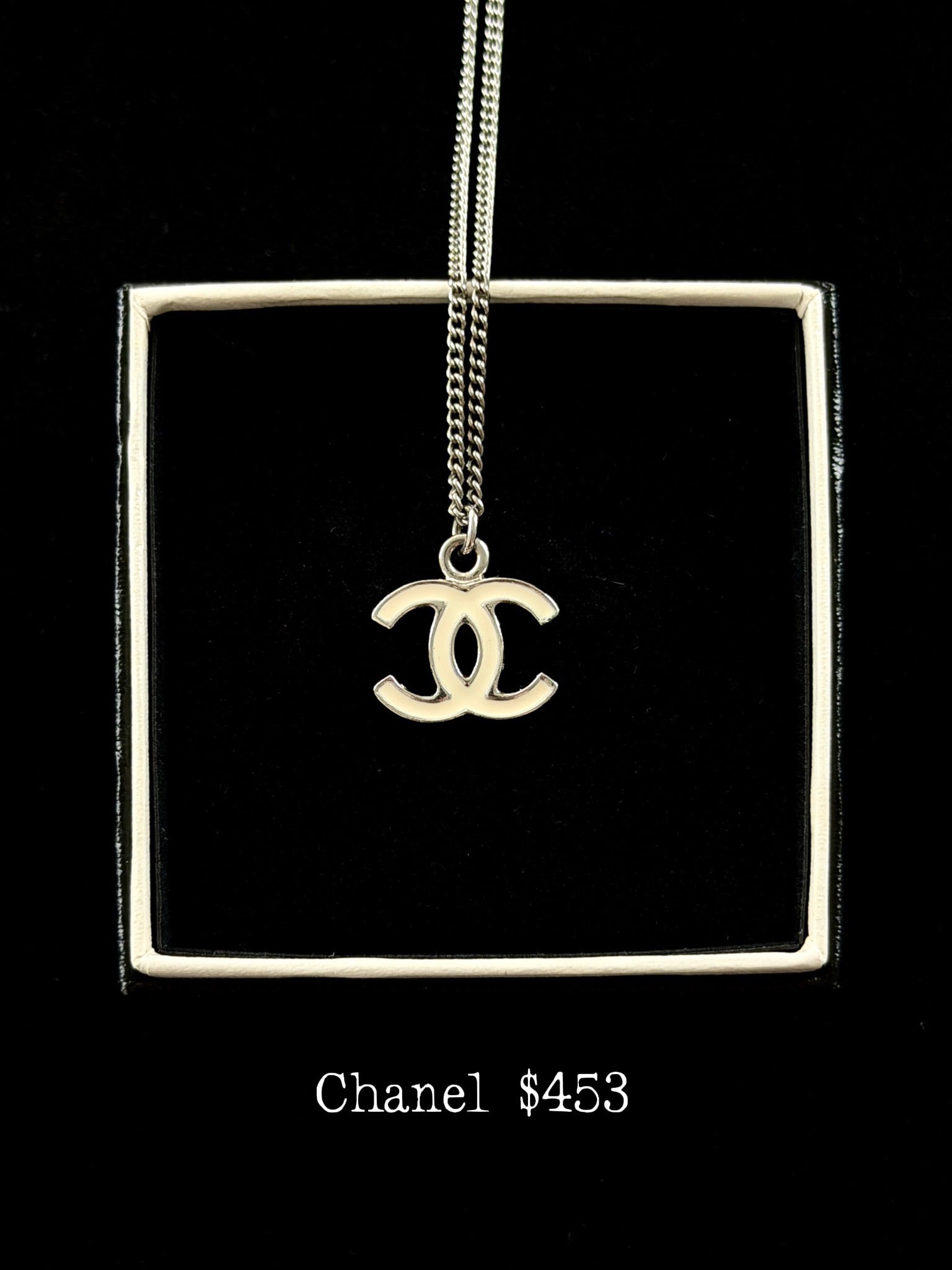 Chanel Classic White CC Necklace