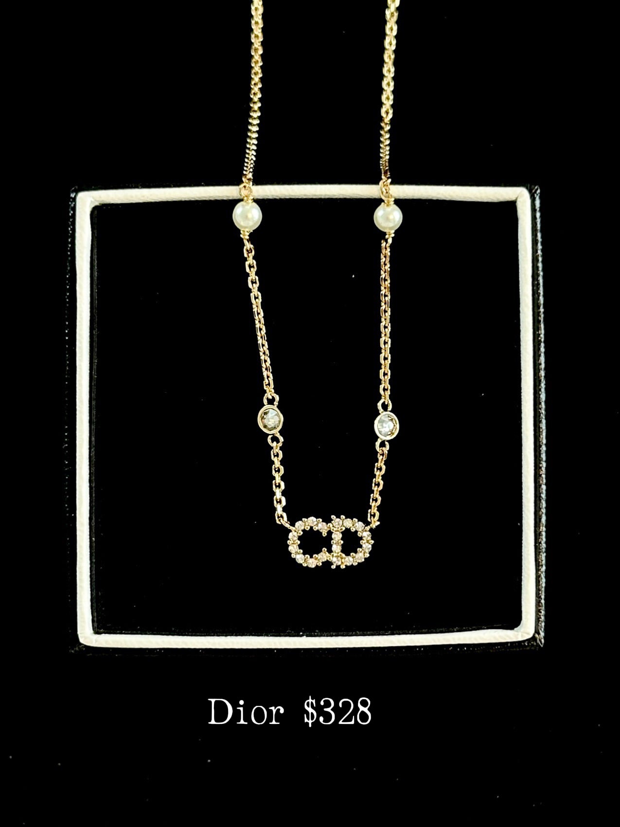 Dior Crystal CD Necklace