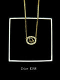 Dior Gold Halo Initial Necklace