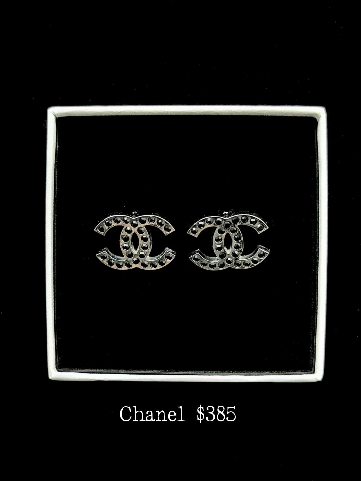 Chanel Velvet Noir Studs