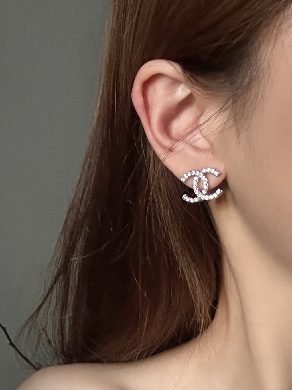 Chanel Silver Crystal Eclat - Clip