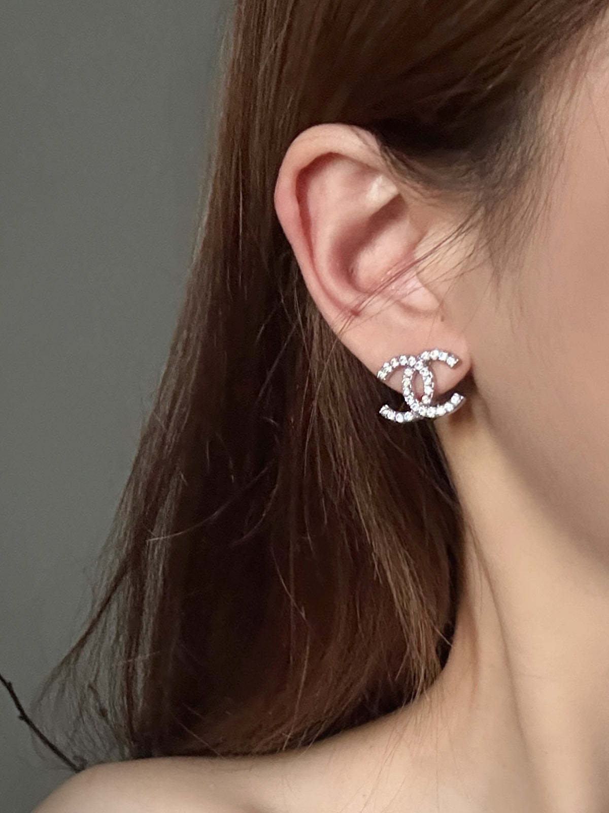 Chanel Silver Crystal Eclat - Clip