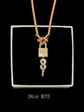 Dior Lock Key Necklace