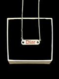 Dior Logo Bar Necklace