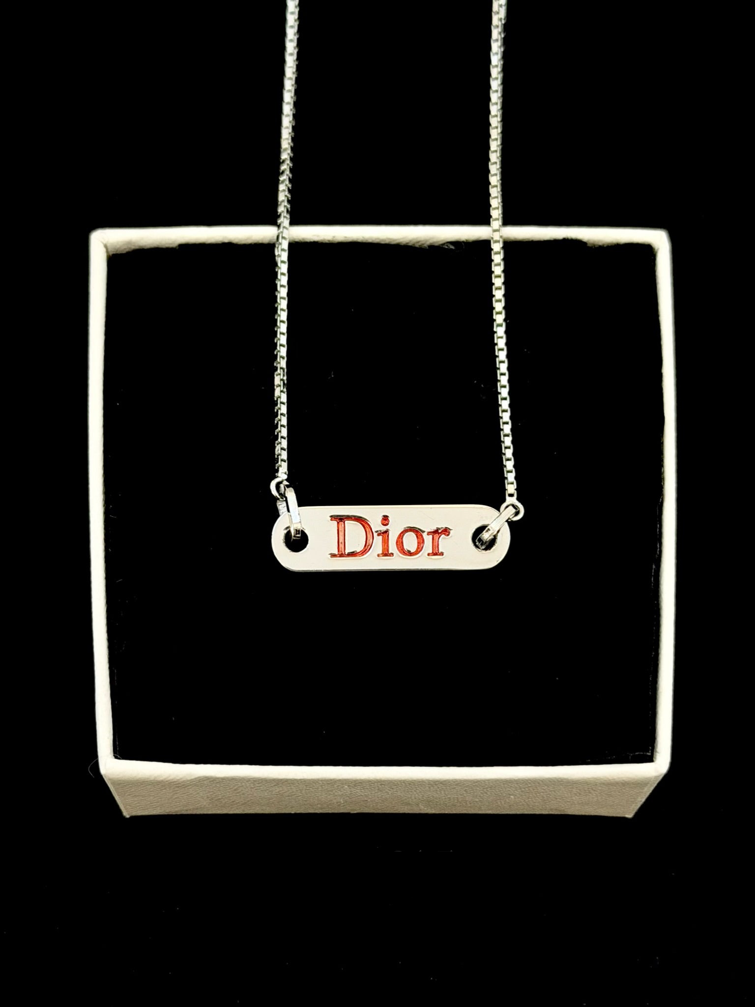 Dior Logo Bar Necklace