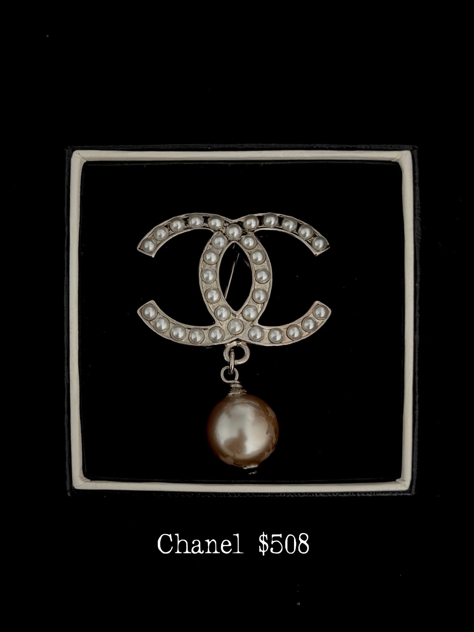 Chanel Pearl Emblem Brooch