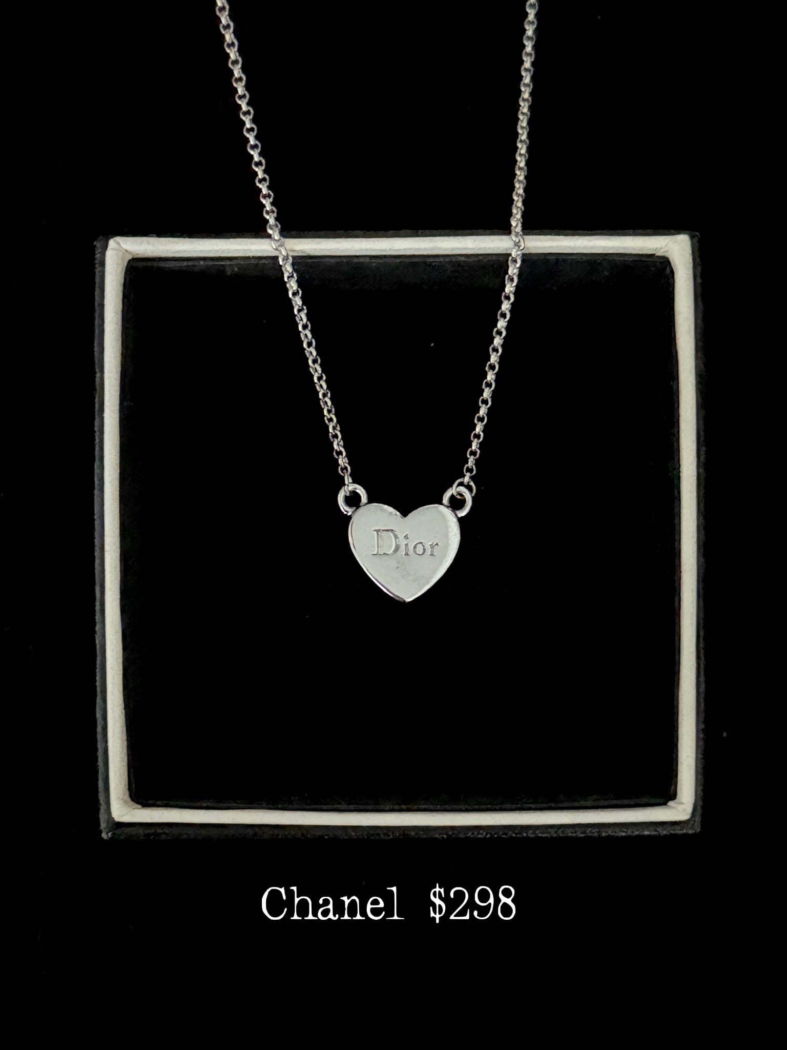 Dior Classic Heart Tag Necklace