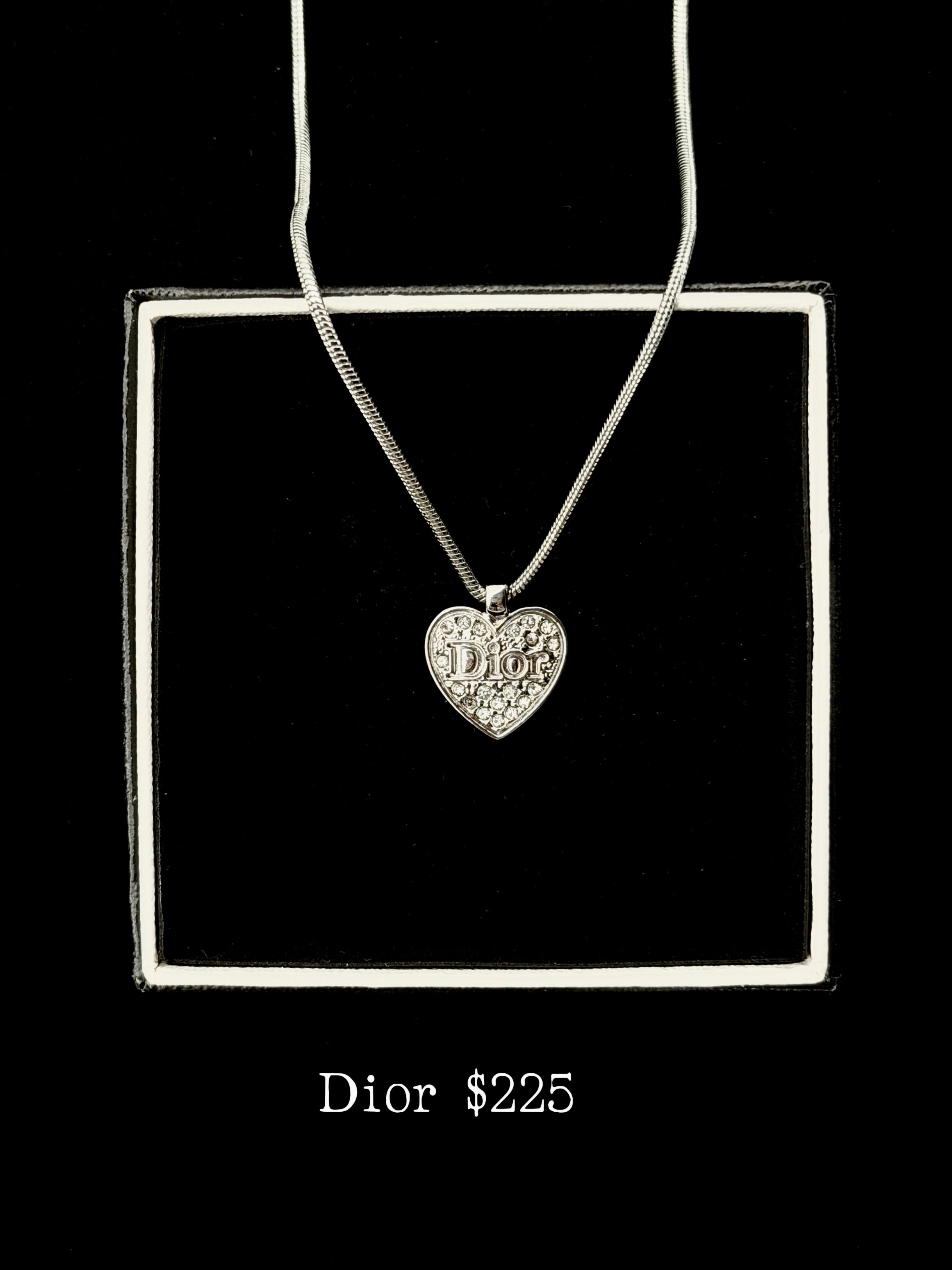 Dior Sparkle Heart Necklace