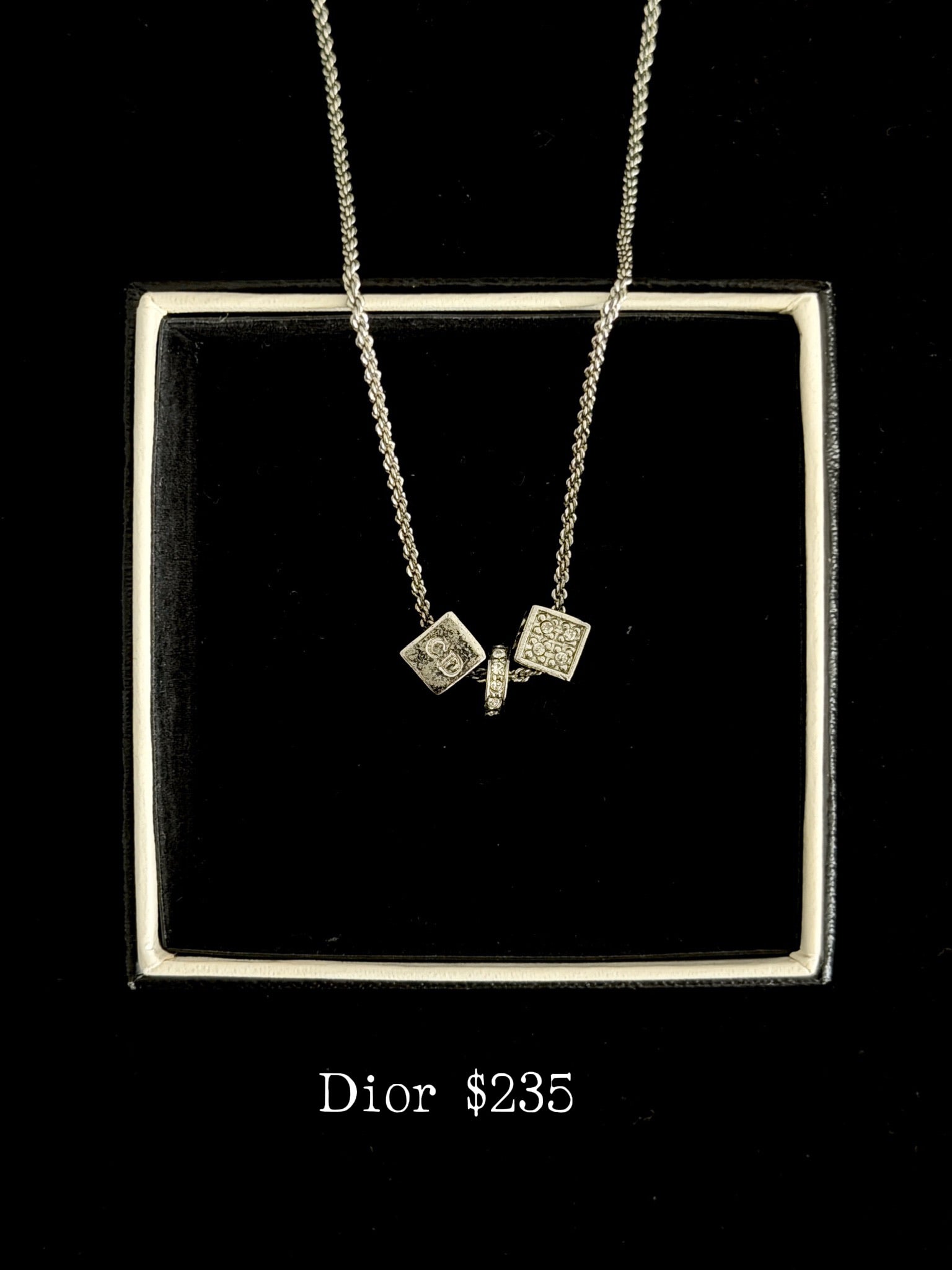 Dior Double Cube Necklace